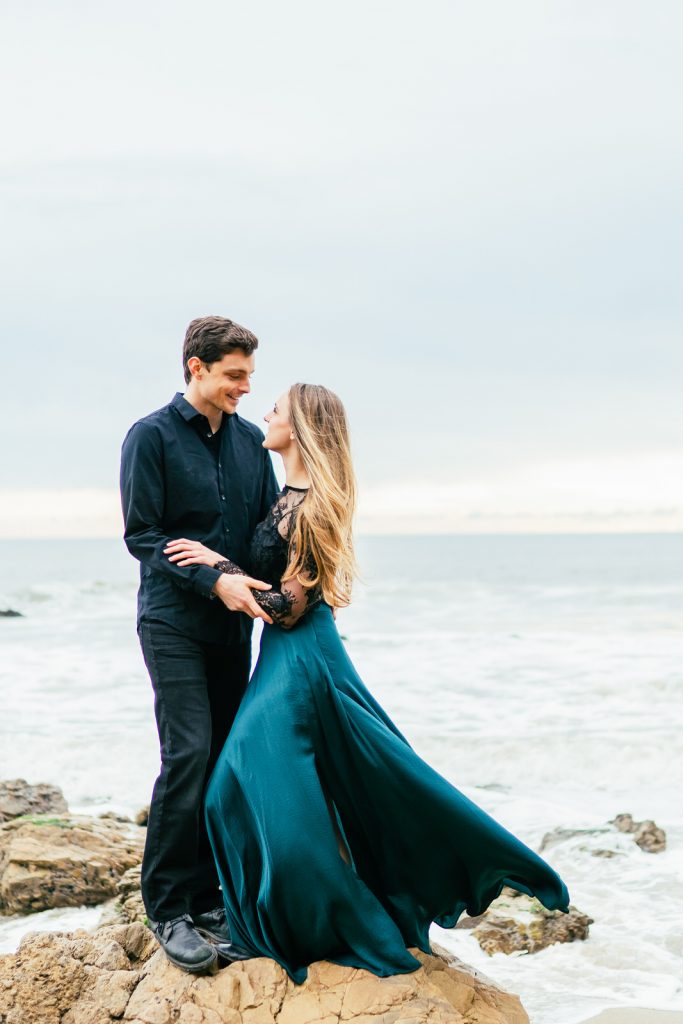 flowy skirt engagement outfit