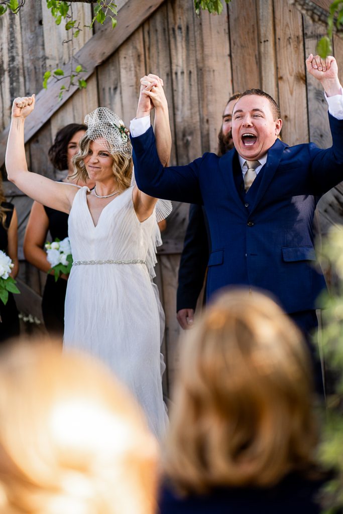 couple celebrating their wedding
